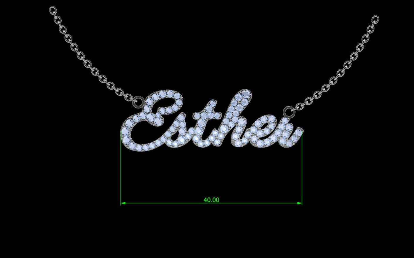 Personalized Name Necklace with Diamonds - Thenetjeweler