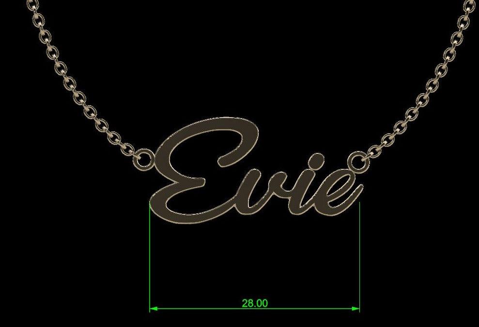 Name Necklace Evie in Gold - Thenetjeweler