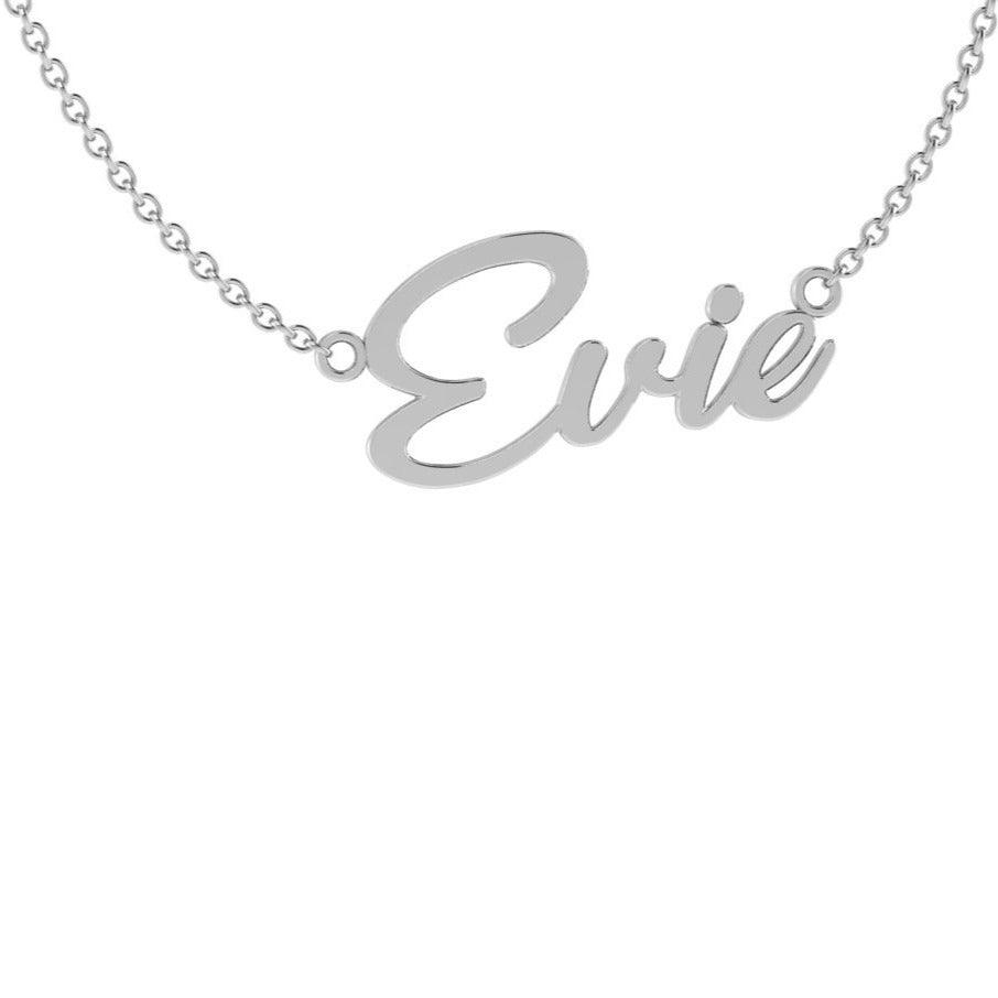 Name Necklace Evie in Gold - Thenetjeweler