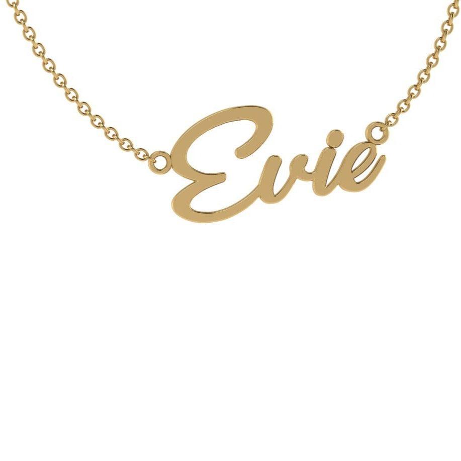 Name Necklace Evie in Gold - Thenetjeweler
