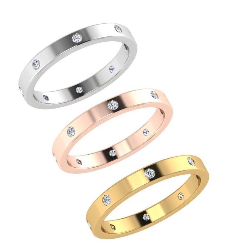 8 Diamond Wedding Band - Thenetjeweler