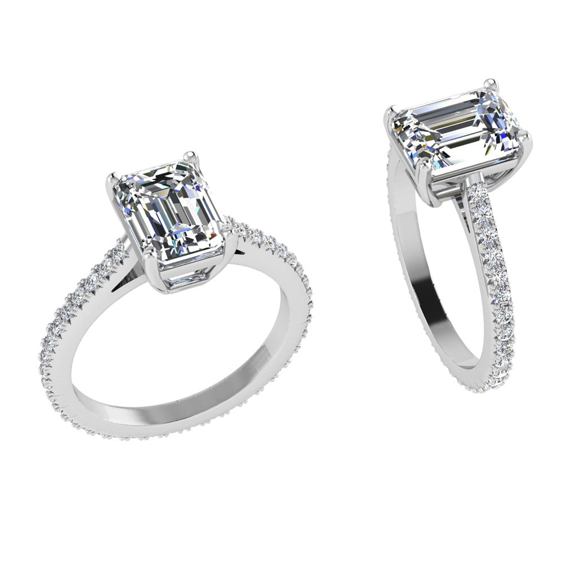 Emerald Cut Diamond Engagement Ring - Thenetjeweler