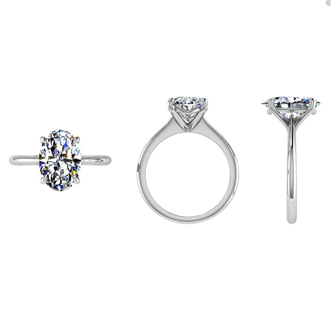 Oval Diamond Engagement Ring Setting - Thenetjeweler