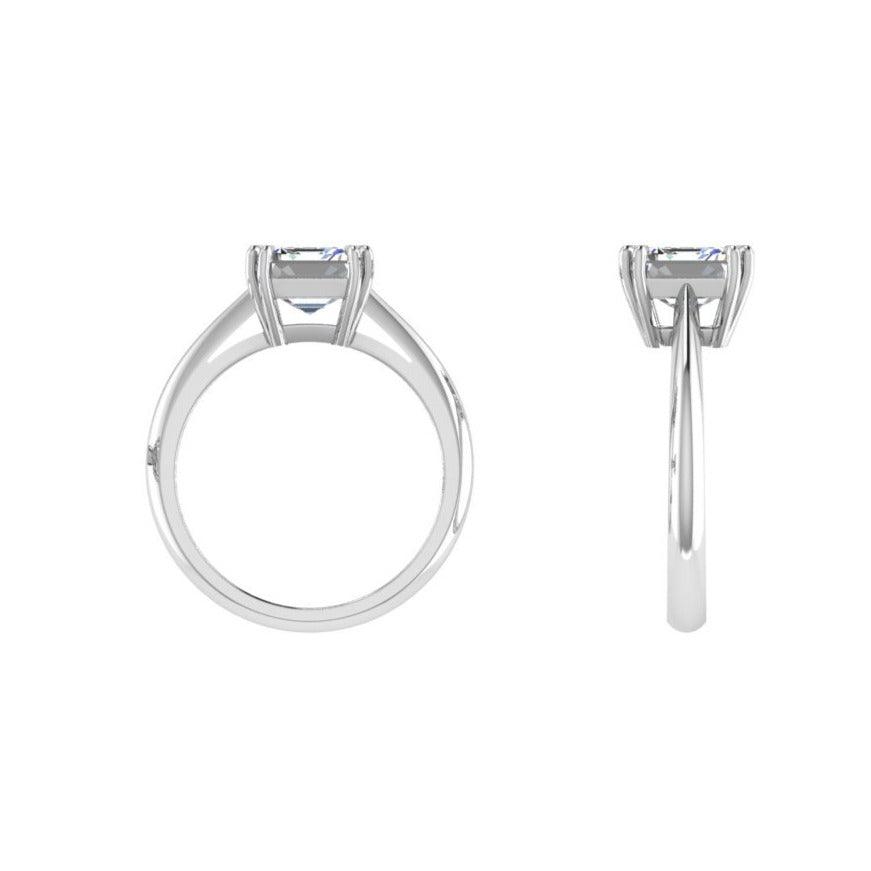 Double Prong Solitaire Engagement Ring - Thenetjeweler