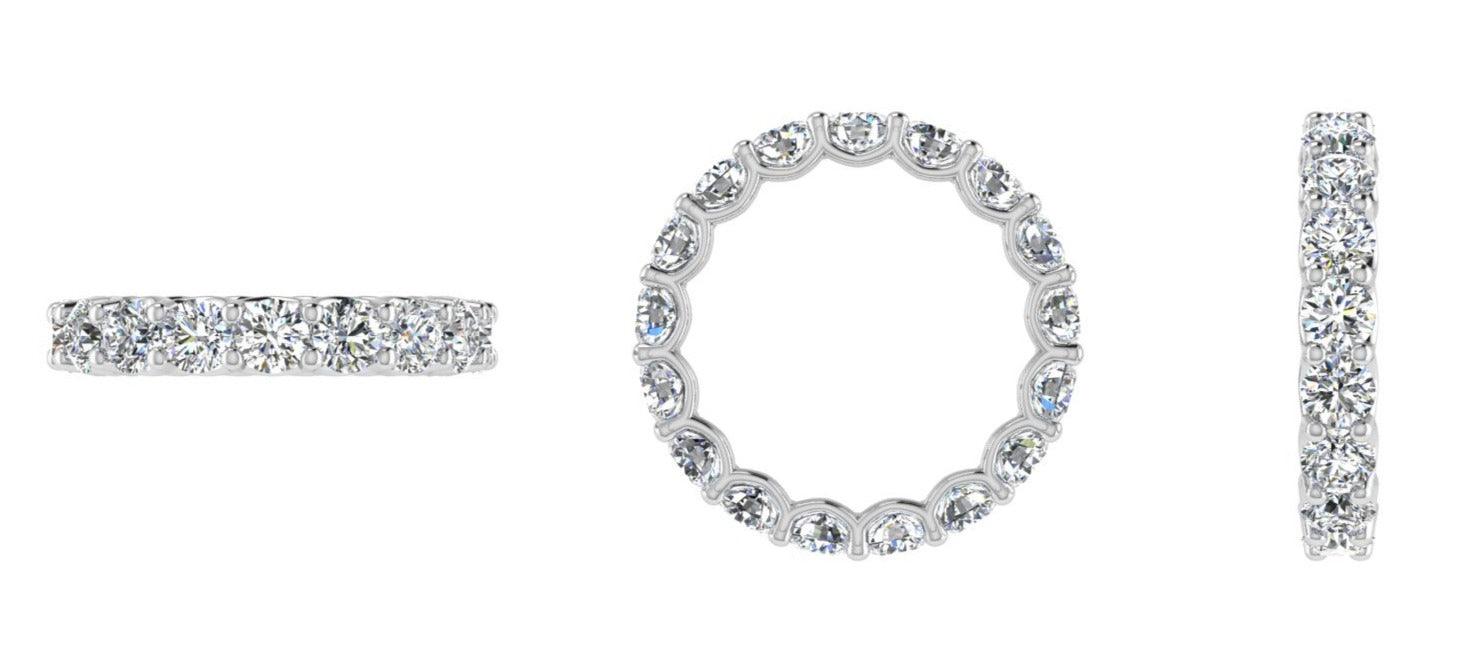 Diamond U Shape Eternity Ring - Thenetjeweler