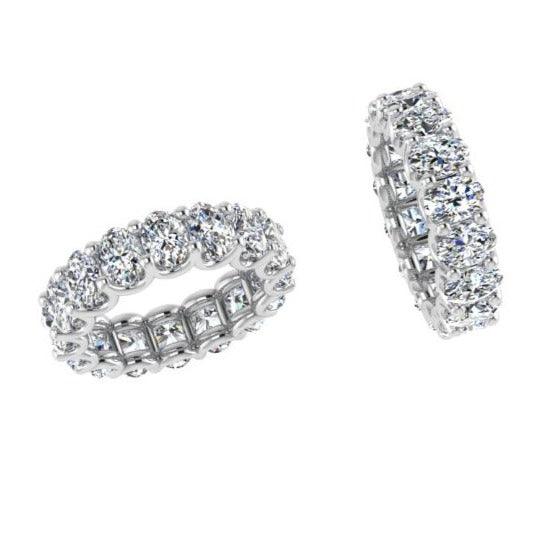 Oval Diamond Eternity Ring 4.87ct.tw - Thenetjeweler