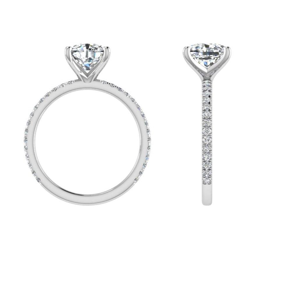 Cushion Diamond Engagement Ring - Thenetjeweler