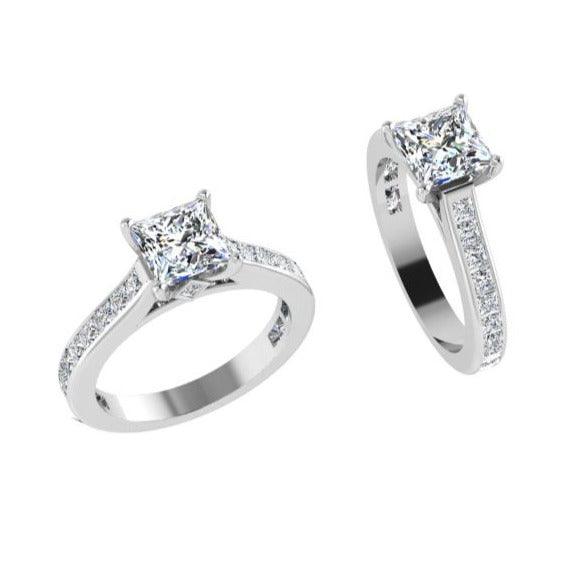 Princess Cut Diamond Engagement Ring - Thenetjeweler