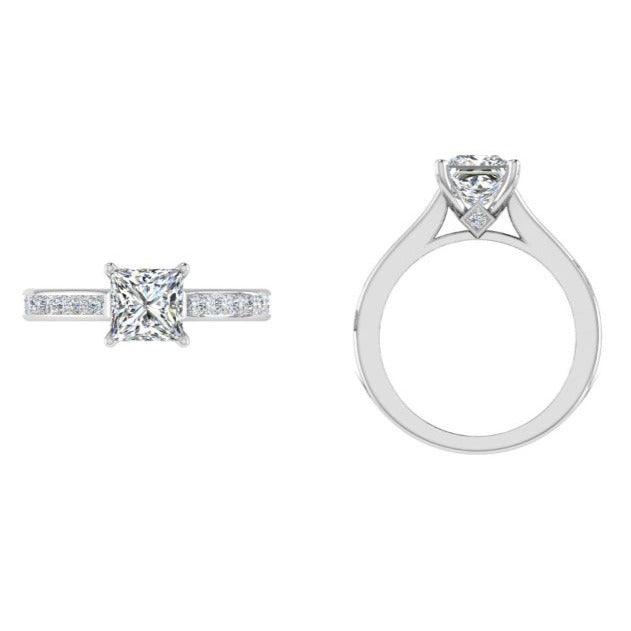 Princess Cut Diamond Engagement Ring - Thenetjeweler