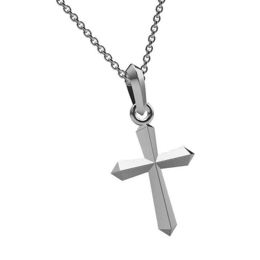 Plain Gold Cross Pendant 3D - Thenetjeweler