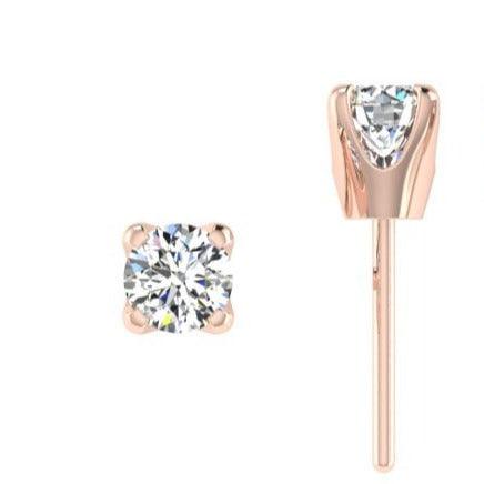 Round diamond stud earrings .40 ctw - Thenetjeweler