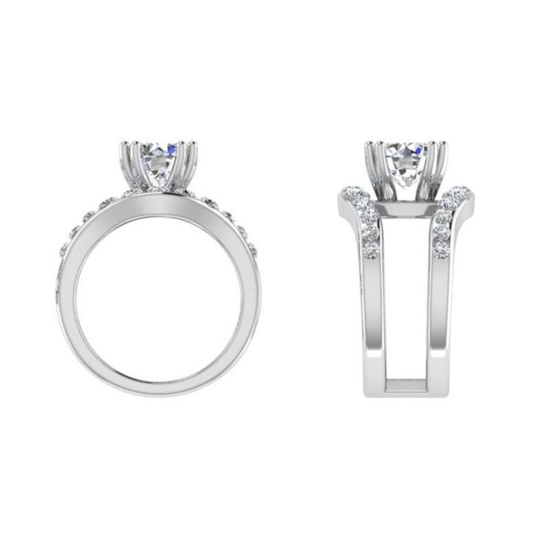Round Diamond Split Band Ring - Thenetjeweler