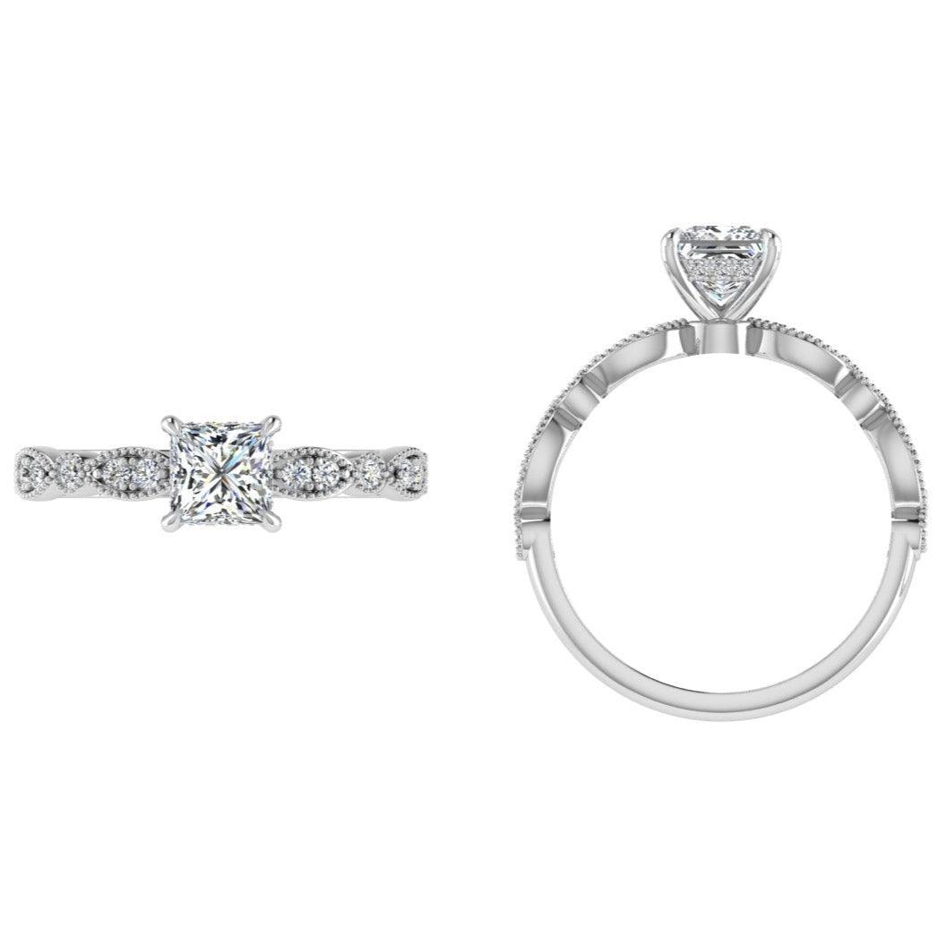 Princess Diamond Engagement Ring - Thenetjeweler