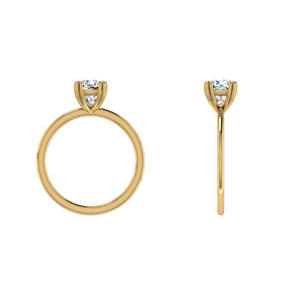 Triple Prong Classic Solitaire Ring - Thenetjeweler