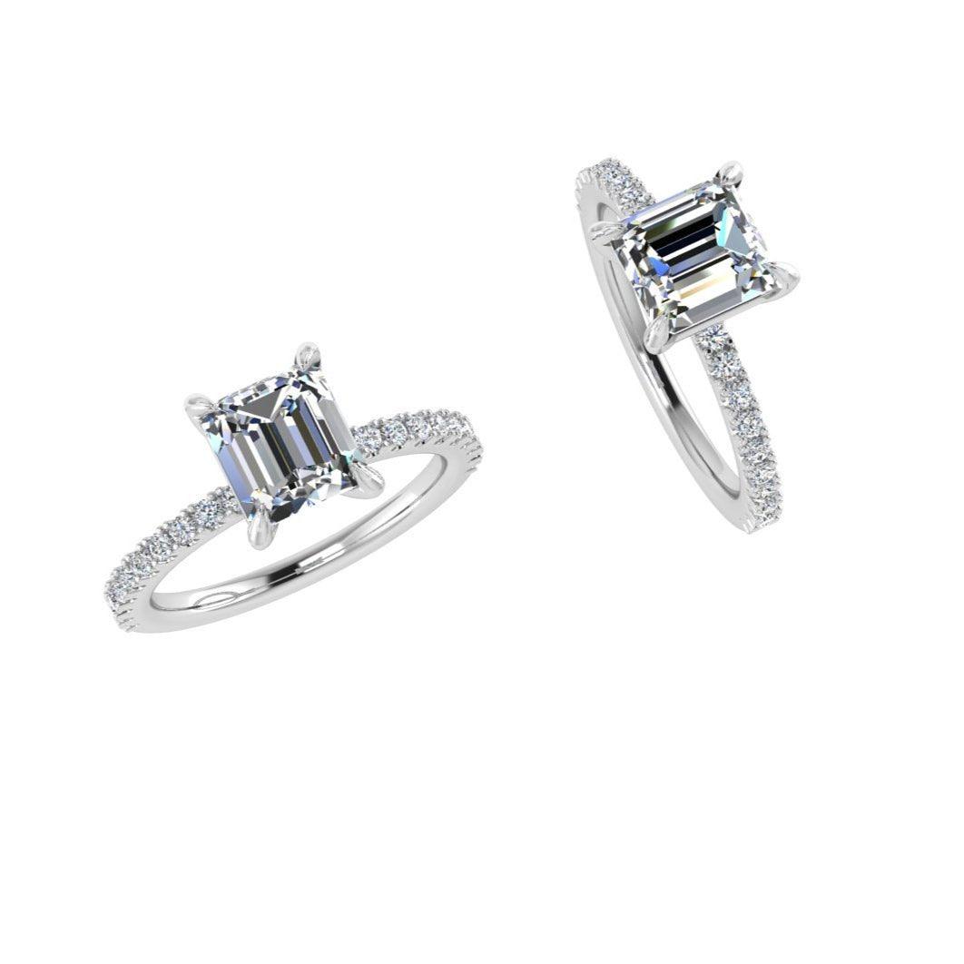 Princess Cut Diamond Engagement Ring (0.22 ct. tw.) - Thenetjeweler