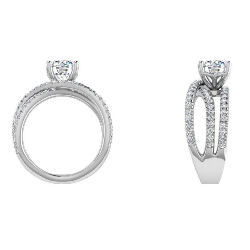 Round Diamond Twisted Ring - Thenetjeweler