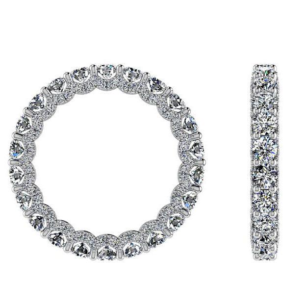 18k White Gold Diamond Eternity Band 2.75cts - Thenetjeweler