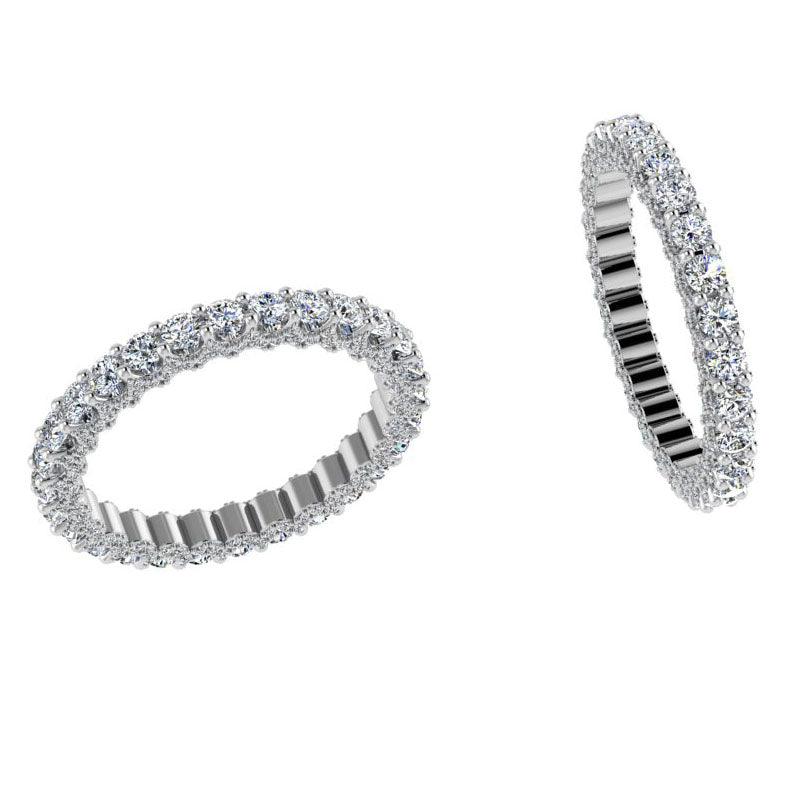 18k White Gold Diamond Eternity Ring 1.50 cts - Thenetjeweler
