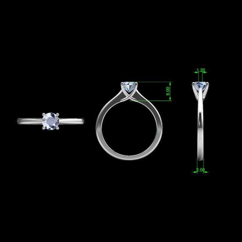 Diamond Solitaire Engagement Ring - Thenetjeweler