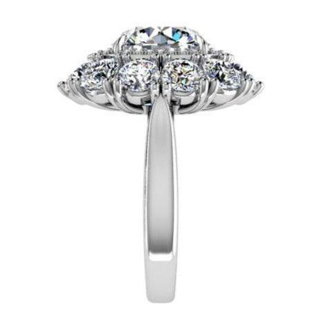 Double Halo Round Diamond Ring - Thenetjeweler