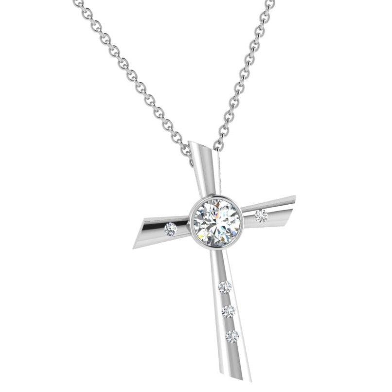 Diamond Cross Pendant 0.13 ct. - Thenetjeweler