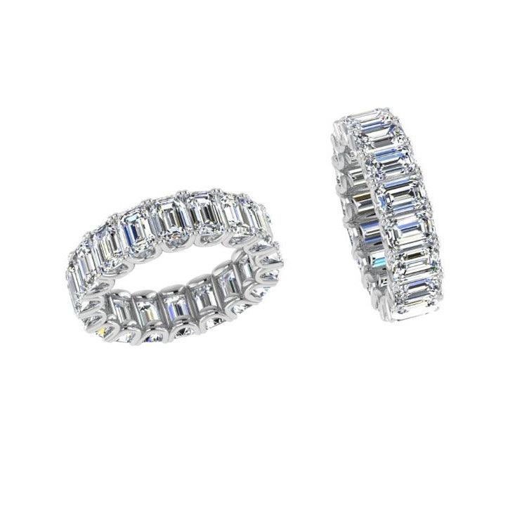 Emerald Cut Diamond Eternity Ring (8.0 ctw) - Thenetjeweler