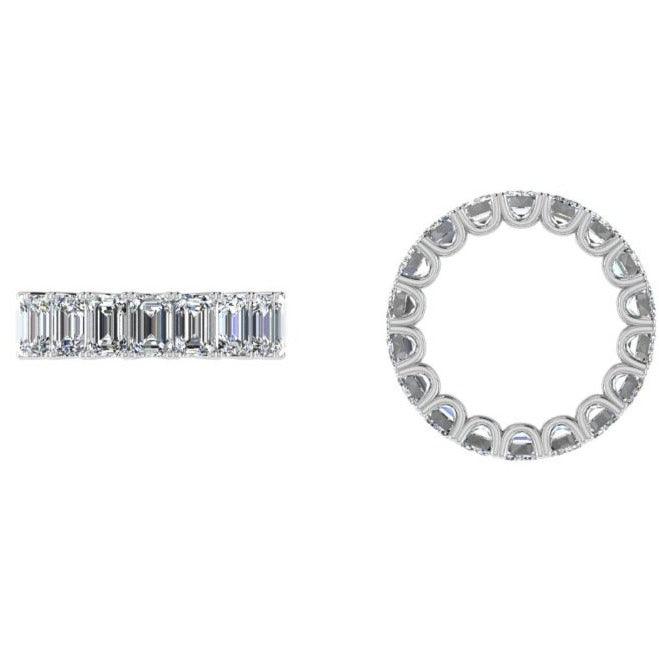 Emerald Cut Diamond Eternity Ring (8.0 ctw) - Thenetjeweler