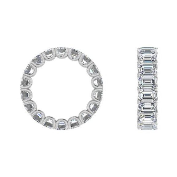 Emerald Cut Diamond Eternity Ring (8.0 ctw) - Thenetjeweler