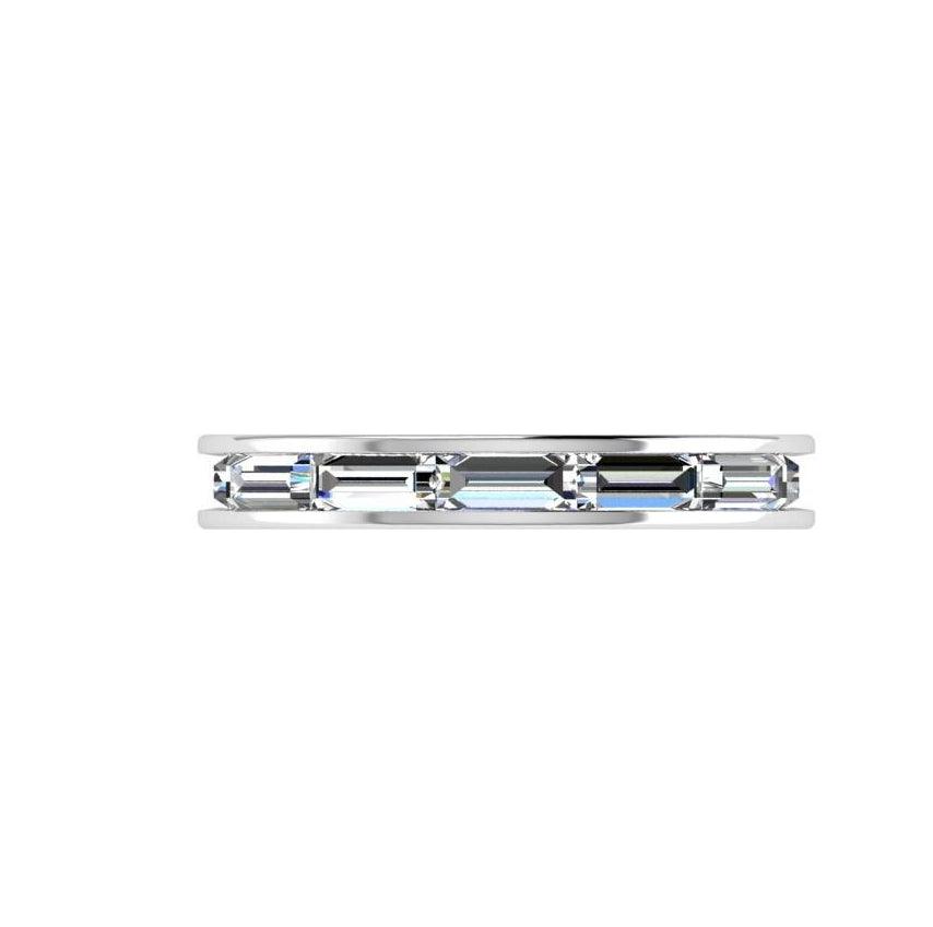 Baguette Diamond Eternity Band Ring, 18K Gold (2.10 ct.tw) - Thenetjeweler