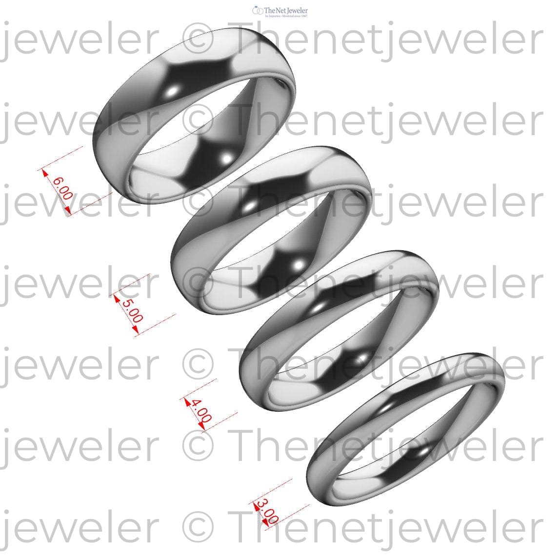 3mm Comfort Fit Wedding Ring Yellow Gold - Thenetjeweler