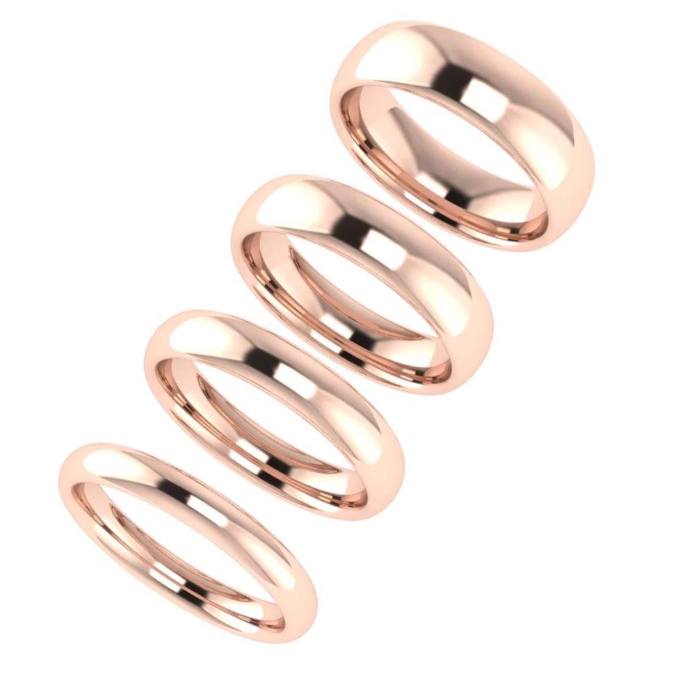 3mm Men's Wedding Ring Rose Gold Comfort Fit - Thenetjeweler