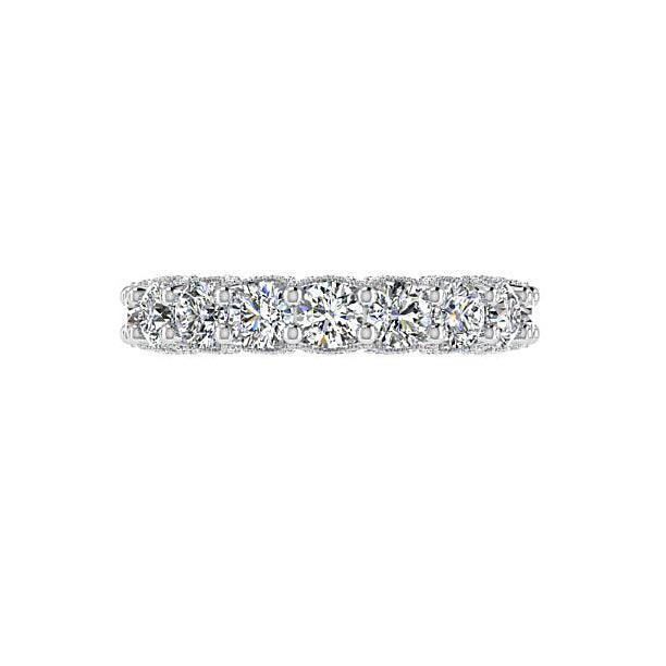 Diamond Half Eternity Ring White Gold (1.70CWT) - Thenetjeweler