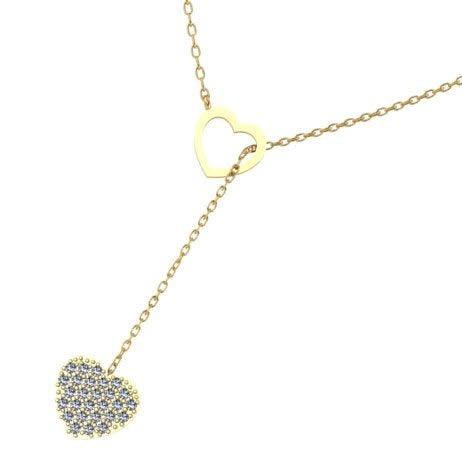 Diamond Heart Pendant Lariat Necklace - Thenetjeweler