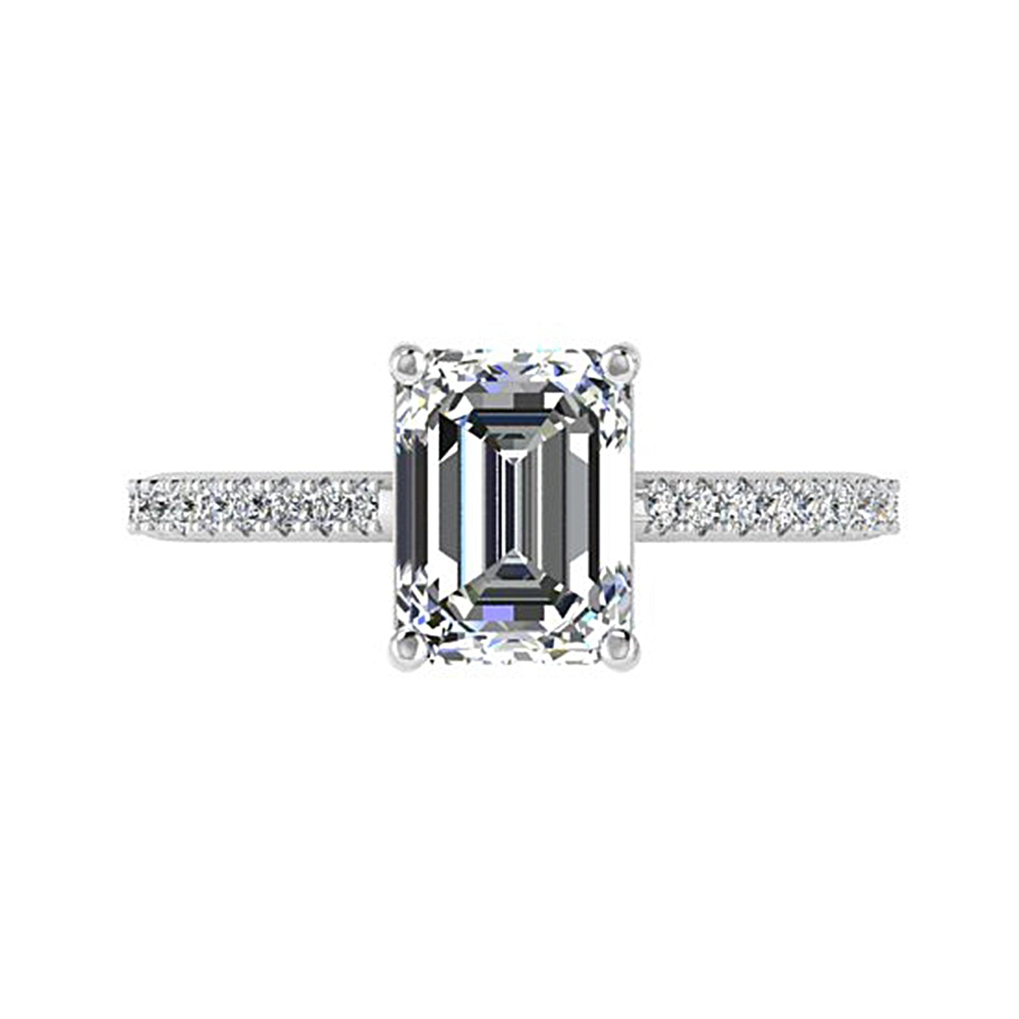 Emerald Cut Diamond Engagement Ring - Thenetjeweler