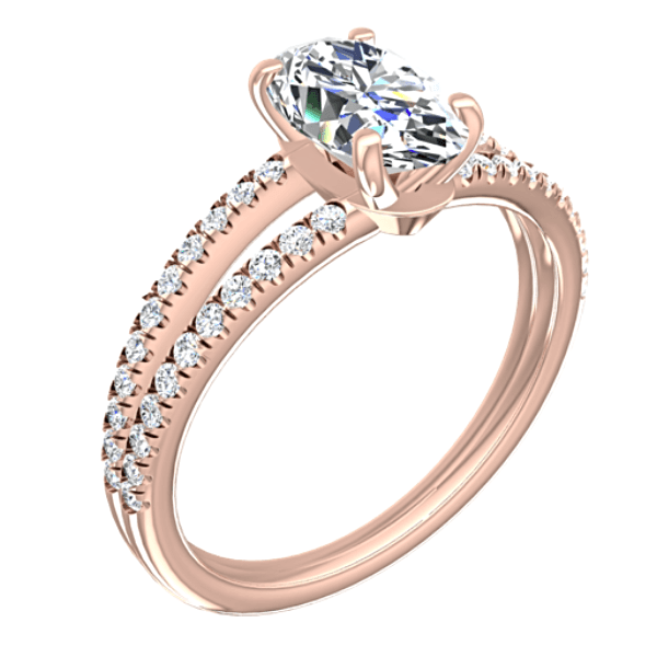 Oval Diamond Engagement Ring Rose Gold - Thenetjeweler