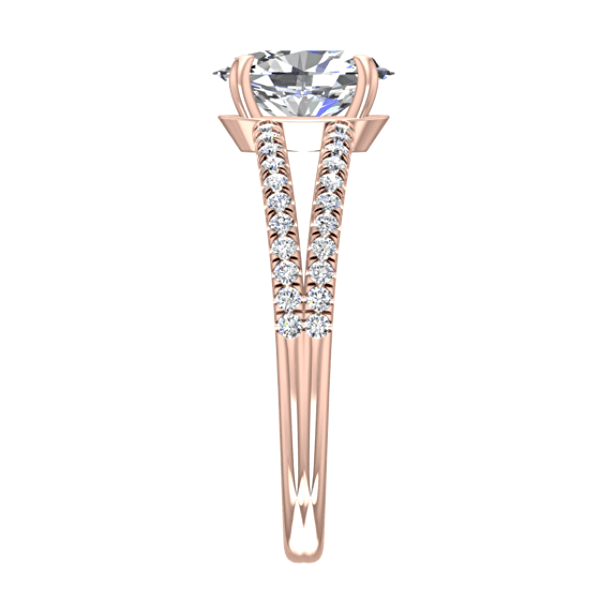 Oval Diamond Engagement Ring Rose Gold - Thenetjeweler