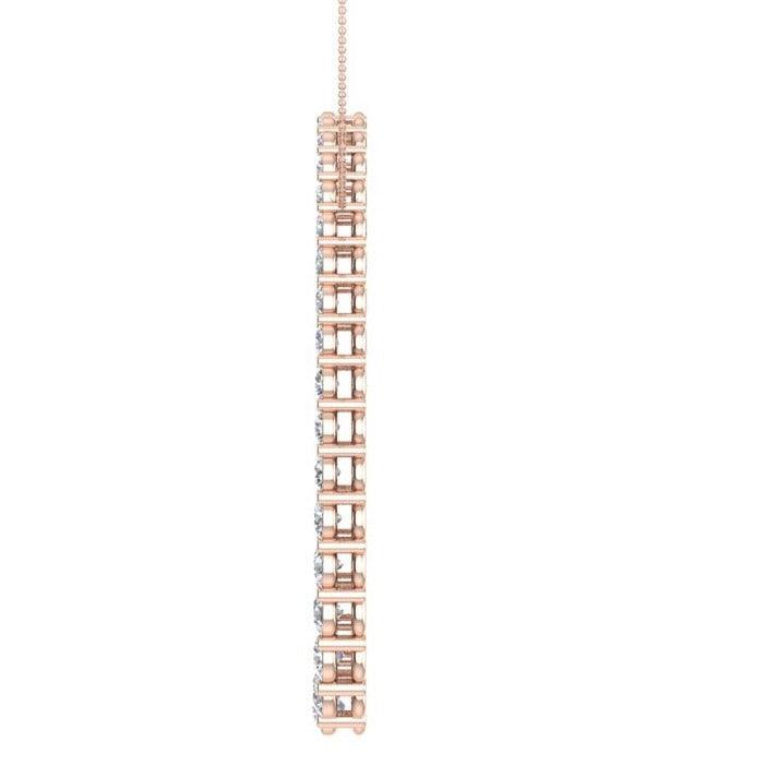 Open Oval Diamond Necklace 2.90 carat 14K Gold - Thenetjeweler
