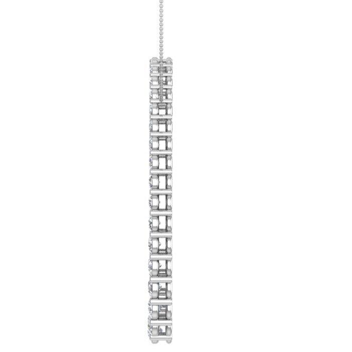 Open Oval Diamond Necklace 2.90 carat 14K Gold - Thenetjeweler