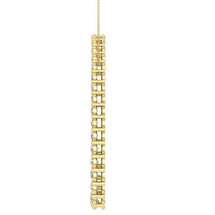 Open Oval Diamond Necklace 2.90 carat 14K Gold - Thenetjeweler