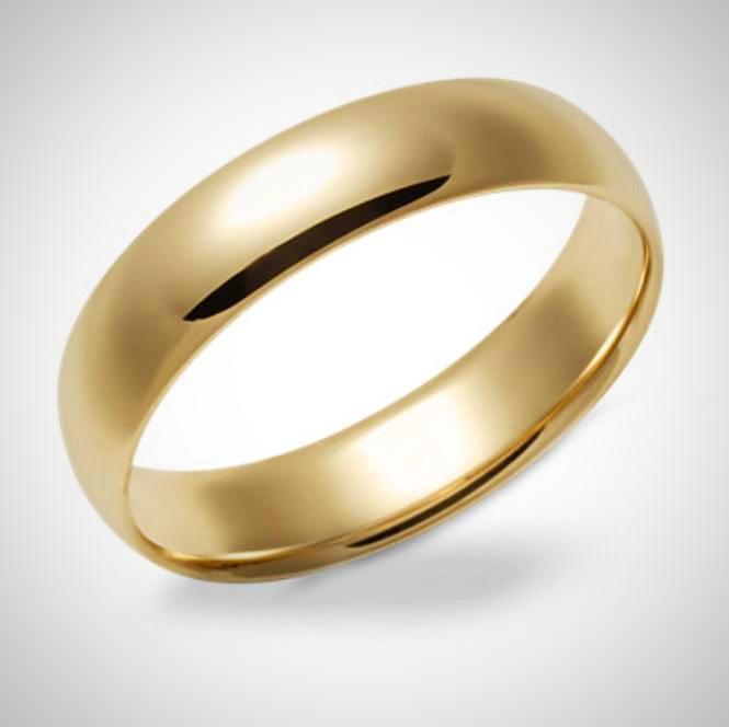 Comfort Fit Wedding Band 14K Yellow Gold Ring 5.0 mm - Thenetjeweler
