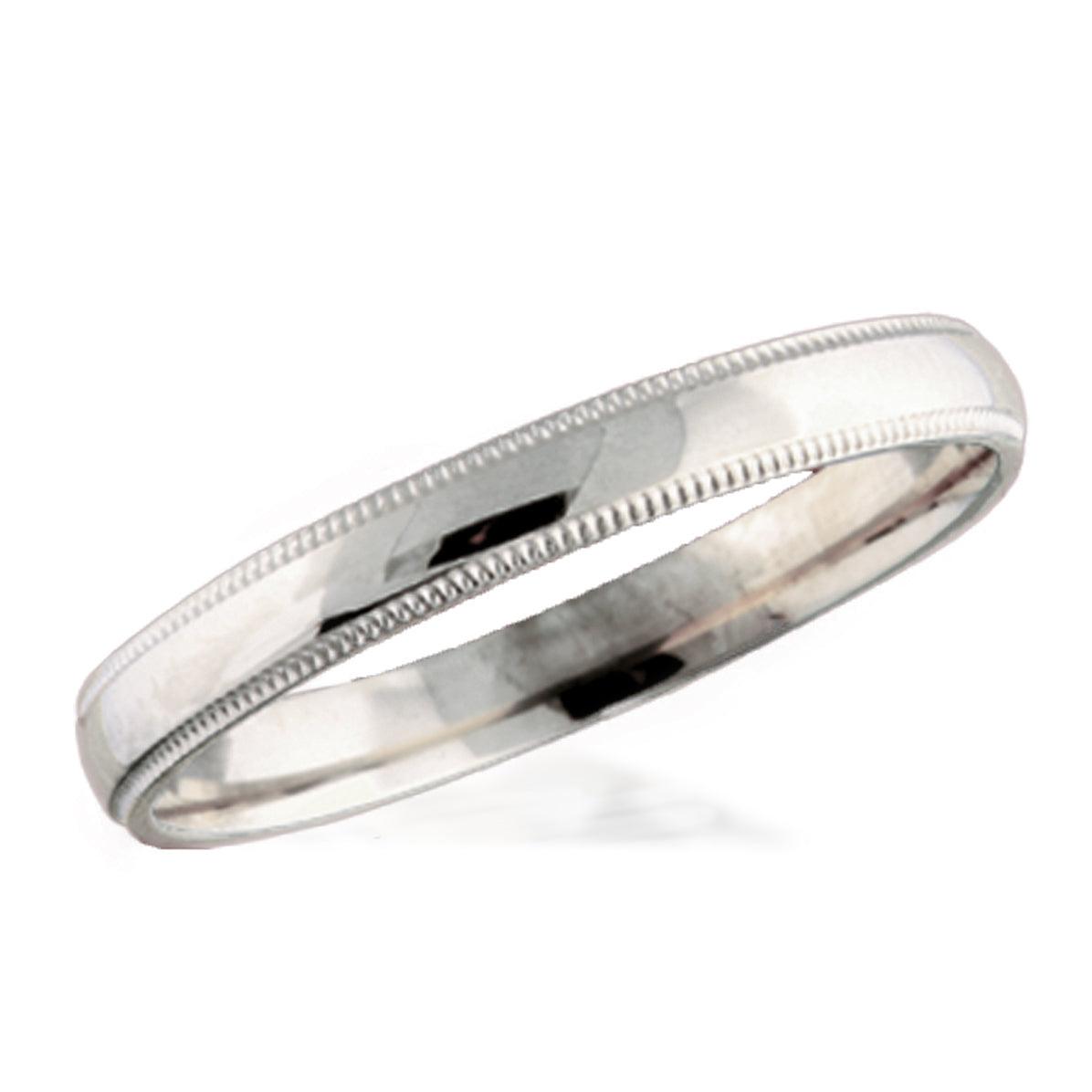 Milgrain Comfort Fit Wedding Ring in 14k Yellow Gold 3 mm - Thenetjeweler