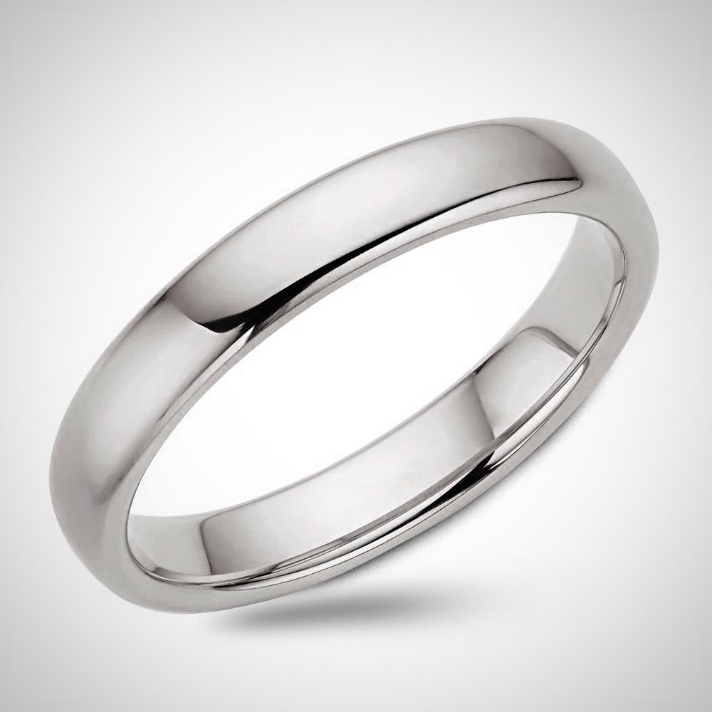 Traditional Men's Wedding Ring Platinum Band 4.0 mm - Thenetjeweler