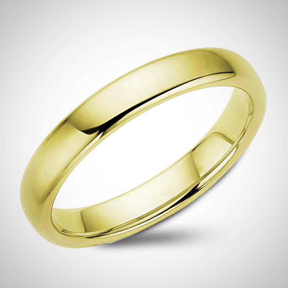 Traditional Men's Wedding Band 14K Yellow Gold 4.0 mm - Thenetjeweler