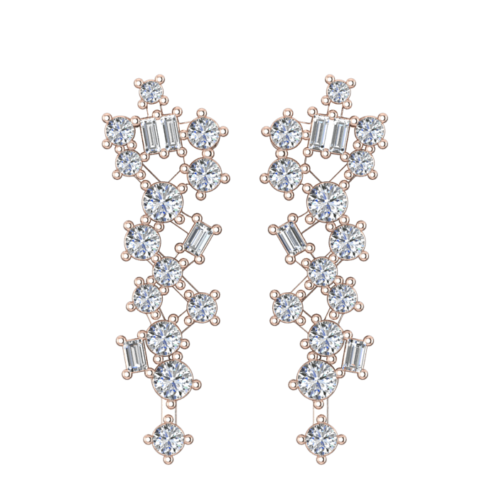 Diamond Drop Earrings - Thenetjeweler
