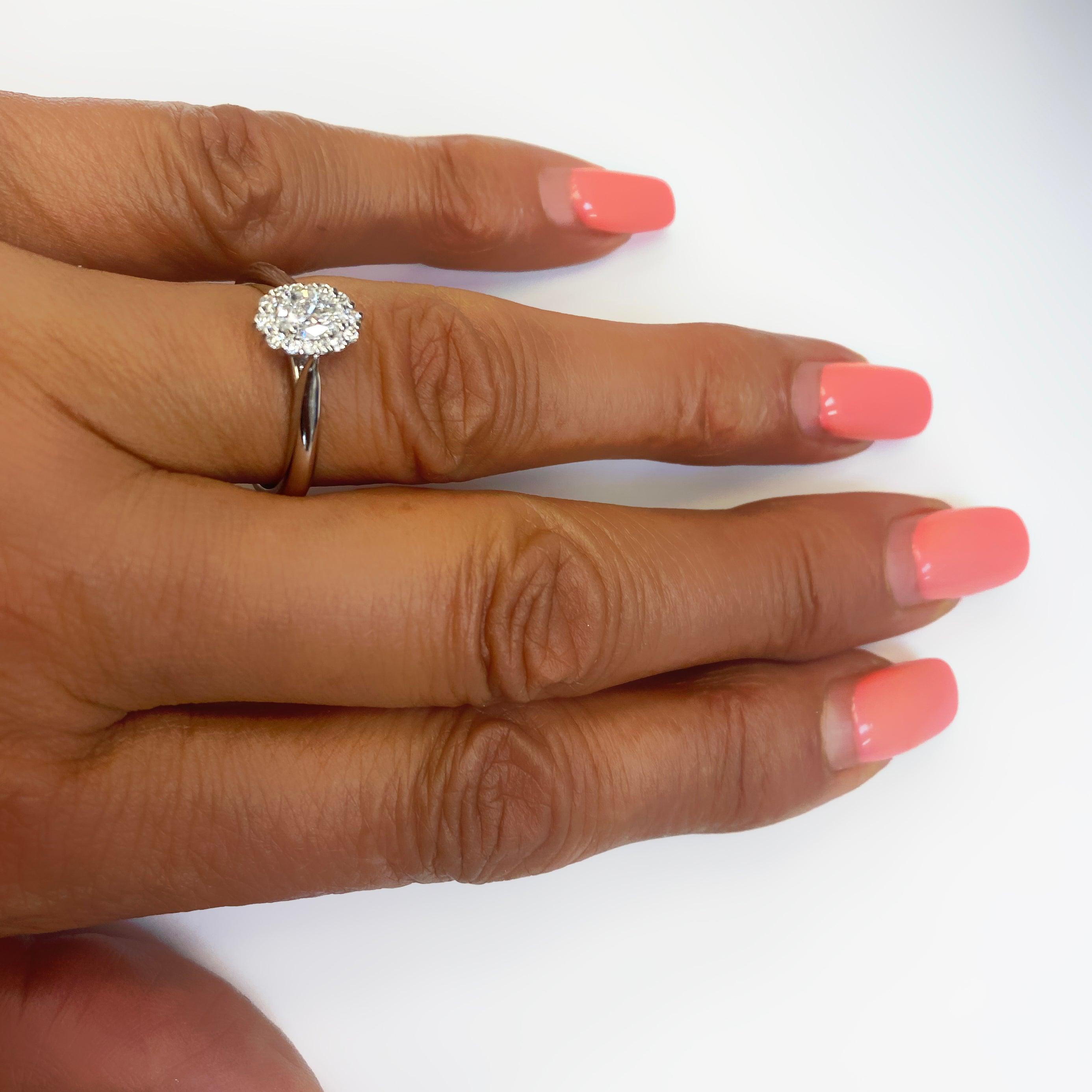 Oval Cut Diamond Engagement Ring - Thenetjeweler