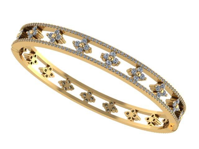 5 ct Diamond Bangle Bracelet - Thenetjeweler