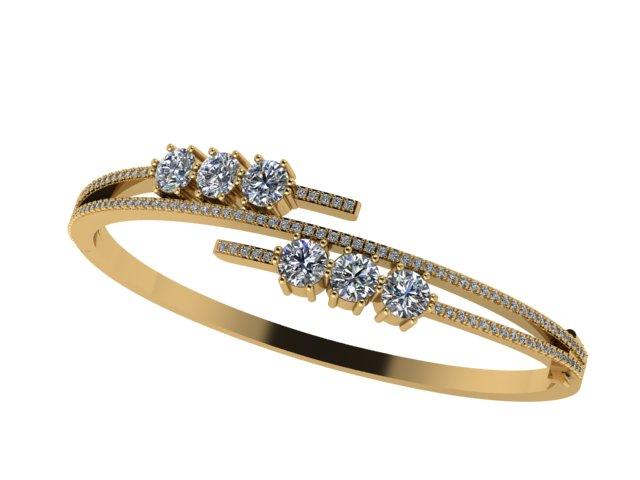 Round Diamond Bangle Bracelet - Thenetjeweler