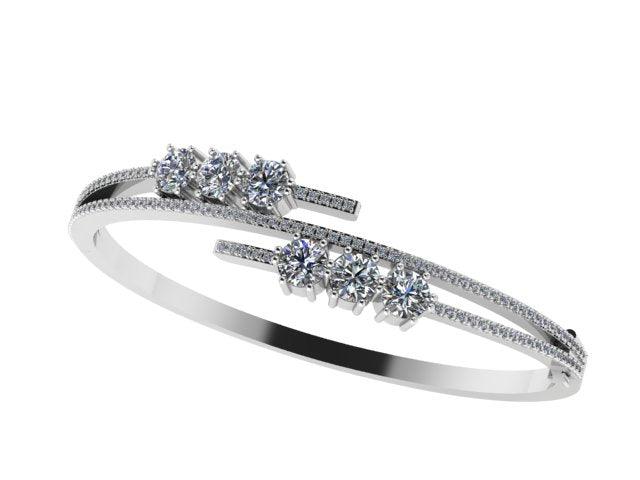 Round Diamond Bangle Bracelet - Thenetjeweler