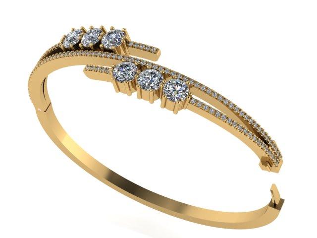 Round Diamond Bangle Bracelet - Thenetjeweler