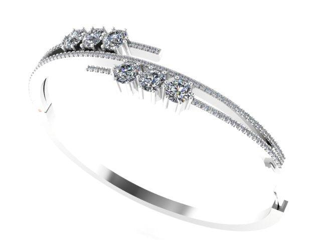 Round Diamond Bangle Bracelet - Thenetjeweler